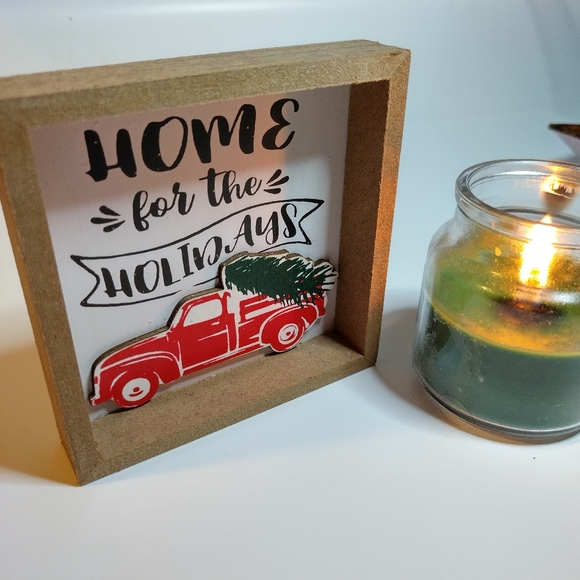 Other - 🛻 2/$15 "Home for the Holidays" 4 in. Christmas Accent Sign w/ Raised Truck